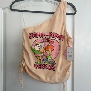 One shoulder Pebbles & Bamm-Bamm tank